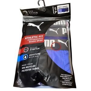 Puma Men's 3 Pack Athletic Fit Performance‎ Boxer  Size S (28-30) - NWT